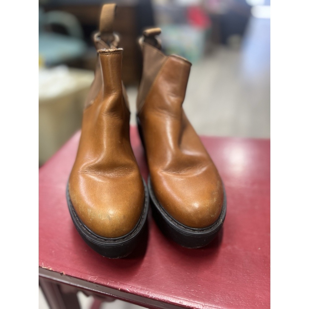 Dr. Martens Women's RARE Aerial Chelsea Tan Leather Platform Wedge Size 9 Or 9.5